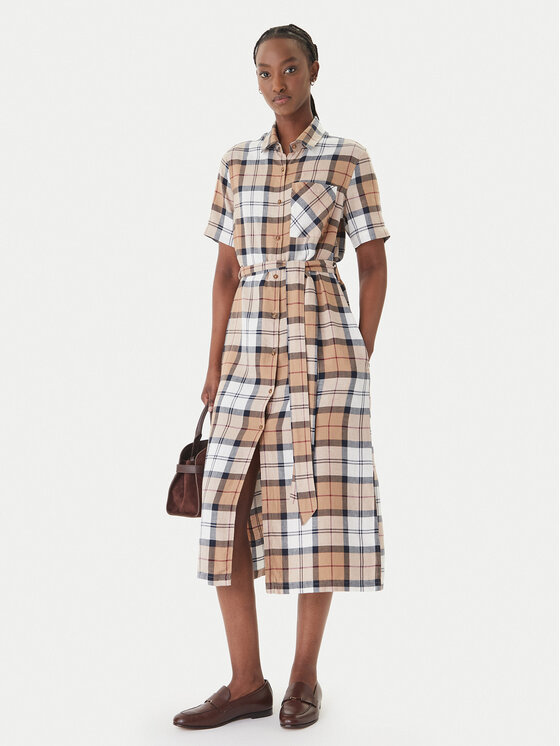 Barbour Barbour Hemdkleid Fern LDR0988BR37 Beige Slim Fit