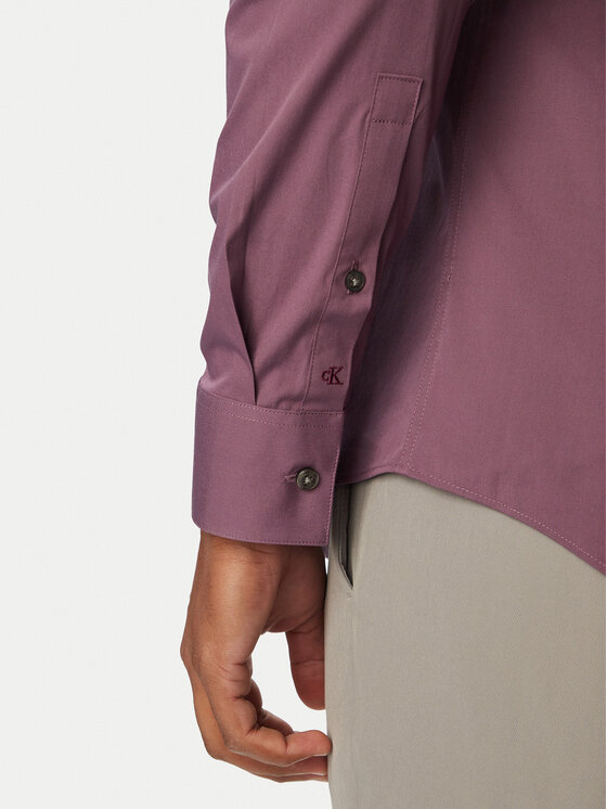 Calvin Klein Calvin Klein Košile Essentials LV019EU037 Světle fialová Slim Fit