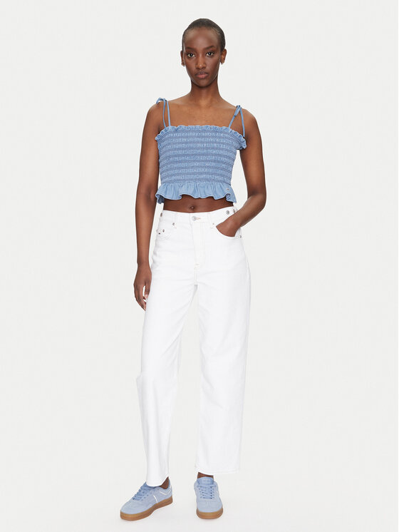 Tommy Jeans Tommy Jeans Top DW0DW20284 Blau Regular Fit