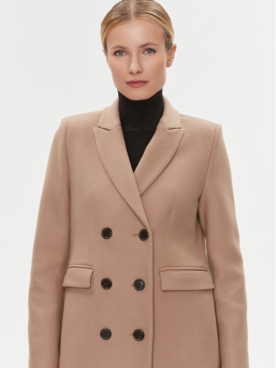 IVY OAK IVY OAK Volneni plašč Celina IO1123F1013 Bež Slim Fit