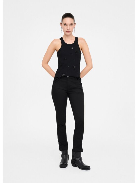 Liu Jo Liu Jo Spodnie materiałowe MF5401T714422222 Czarny Slim Fit