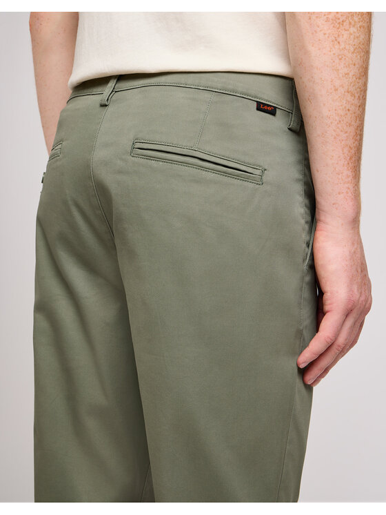 Lee Lee Jeansy SLIM CHINO Zielony Slim Fit
