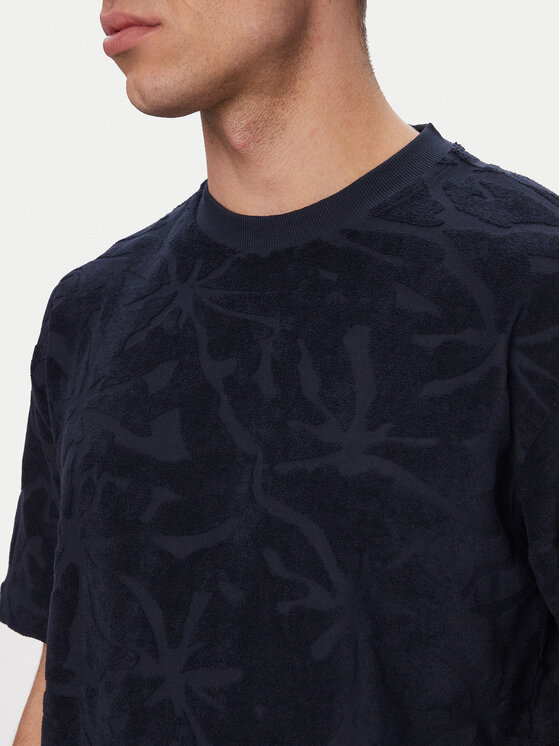 BOSS BOSS T-särk Flower 50559227 Tumesinine Regular Fit