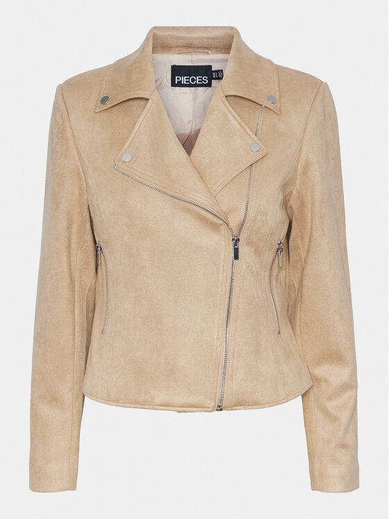 Giacca di pelle outlet beige