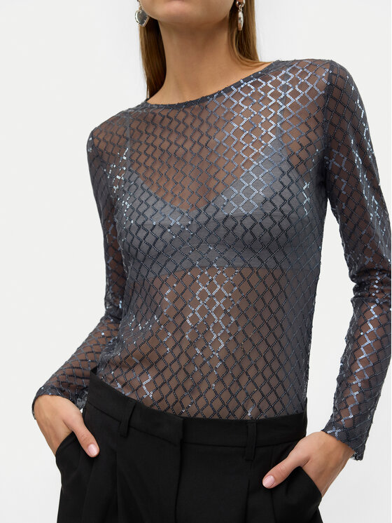 Vero Moda Vero Moda Bluse Safina 10317016 Grau Regular Fit