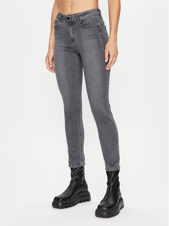 Liu Jo Liu Jo Jeans hlače UF3035 D4614 Siva Slim Fit