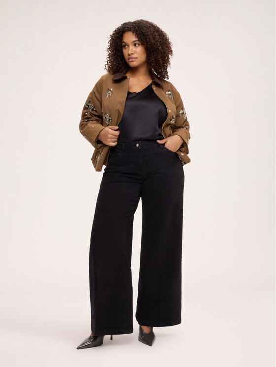 Fiorella Rubino Fiorella Rubino Jeansy P463T105156N033 Czarny Flare Fit