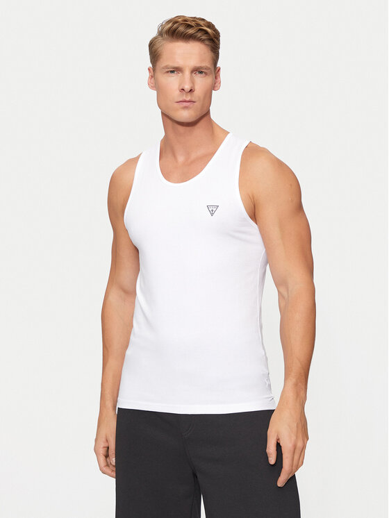Guess Guess Tank top U97M02 KCD31 Bílá Regular Fit