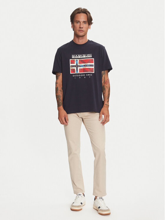 Napapijri Napapijri T-shirt S-Dorees NP0A4IBE Tamnoplava Regular Fit