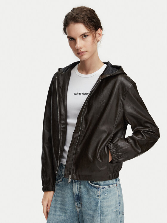 Calvin Klein Jeans Calvin Klein Jeans Tehisnahast jope LV047G516G Pruun Regular Fit