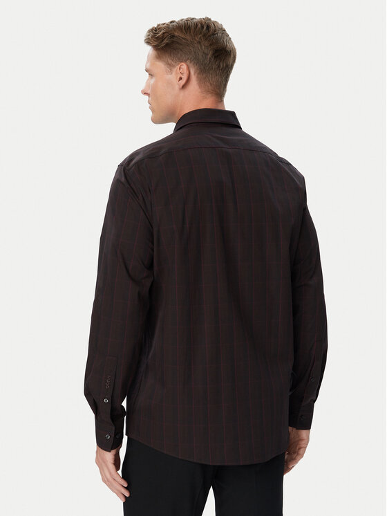 HUGO HUGO Särk Valerio 50570567 Tumepruun Modern Fit