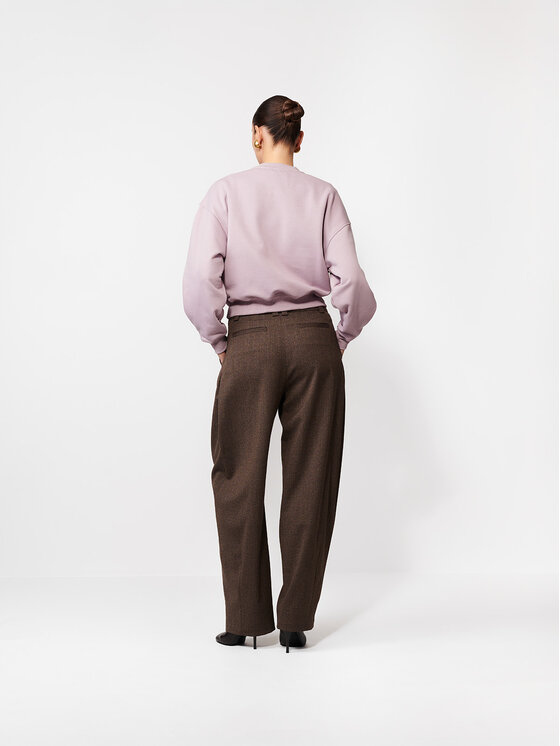La Mania La Mania Bluza CREMA Fioletowy Basic Fit