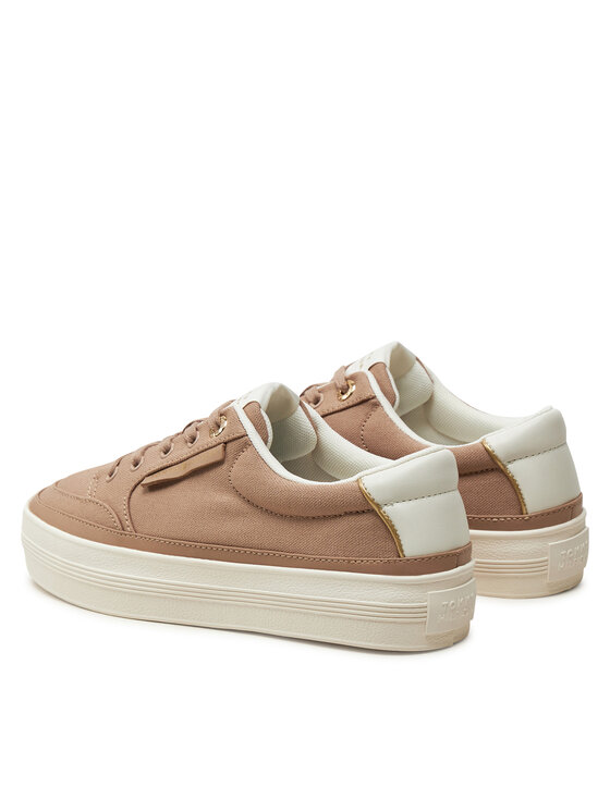 Tommy Hilfiger Tommy Hilfiger Sneakersy Essential Vulc Textile Sneaker FW0FW08323 Beżowy