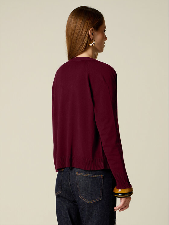 Oltre Oltre Sweter M310J005564N016 Bordowy Regular Fit