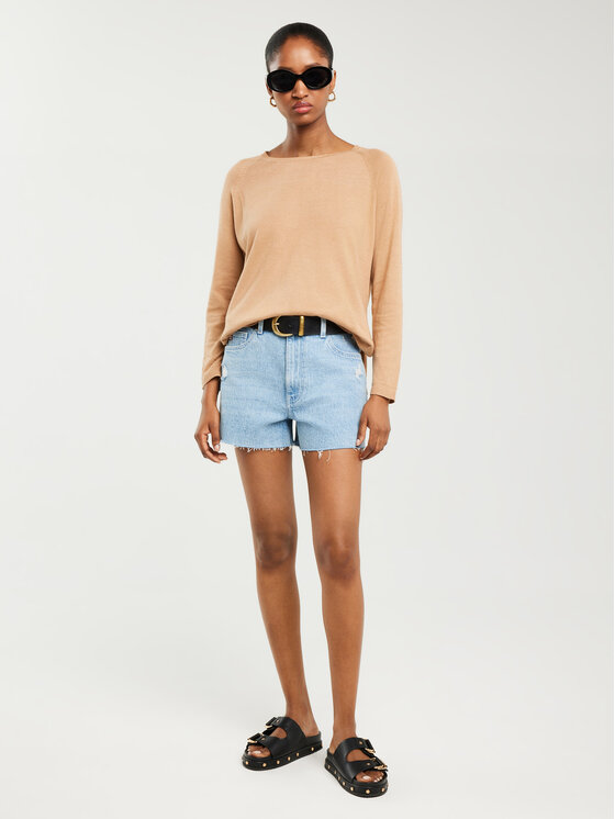 BIG STAR BIG STAR Sweter AIRIN Brązowy Basic Fit