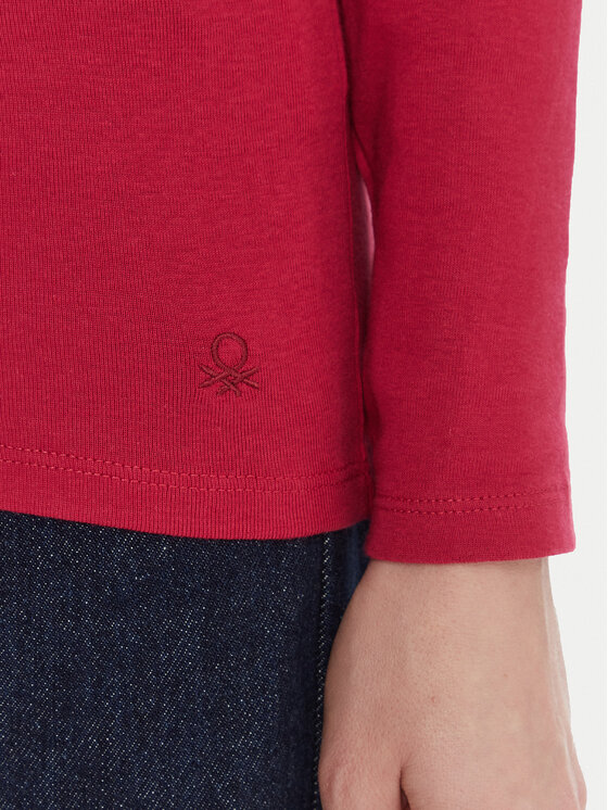 United Colors Of Benetton United Colors Of Benetton Krekls ar augstu apkakli 3GA2E2224 Rozā Slim Fit