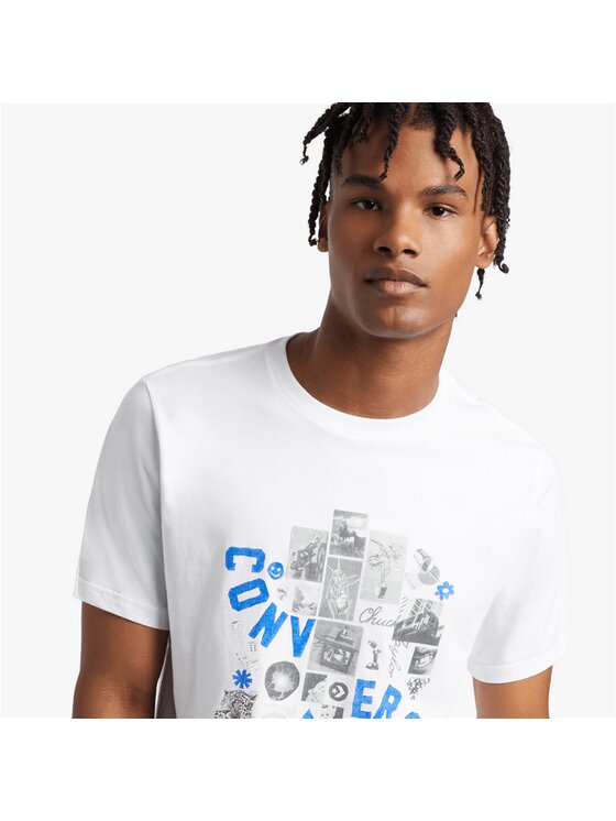 Converse Converse T-Shirt Vinrage Collage Biały Regular Fit