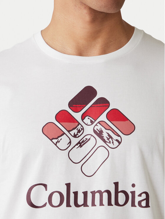 Columbia Columbia Póló Graphic 2155031 Fehér Regular Fit