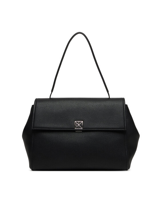 Calvin Klein Calvin Klein Geantă Emblem Hw Pebble Satchel LV04F3494G Negru