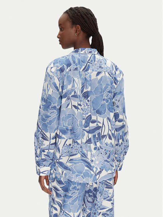 Gap Gap Піжамна сорочка 531508-13 Голубий Relaxed Fit