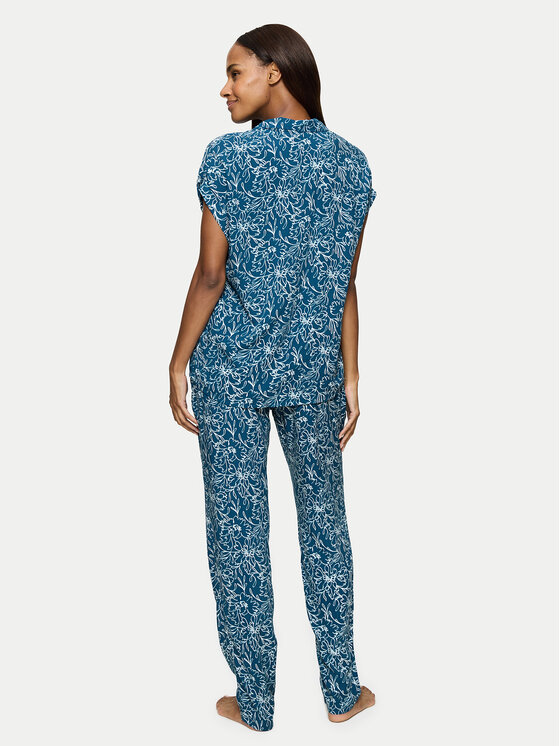 Triumph Triumph Pižama Boyfriend 10222611 Mėlyna Relaxed Fit