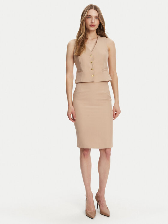 Maryley Maryley Жилет 25EB128/43PG Бежевий Regular Fit