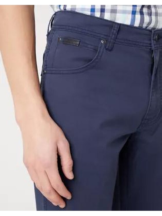 Wrangler Wrangler Spodnie materiałowe TEXAS SLIM Niebieski Slim Fit