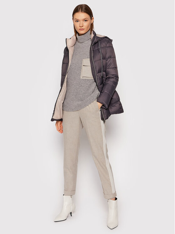 Cappellini Cappellini Pūkinė striukė M24398 6098C Pilka Regular Fit