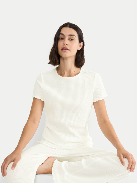 Triumph Triumph Pyjama-T-Shirt Mix & Match 10227214 Weiß Regular Fit