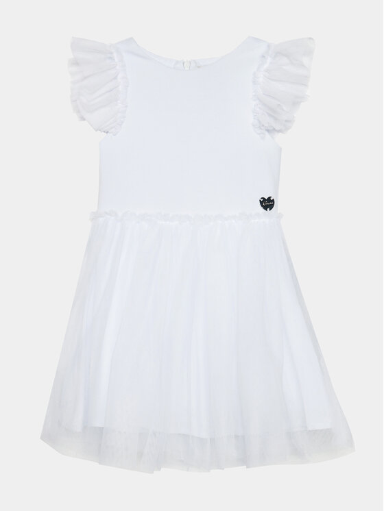 Guess Guess Elegantes Kleid A4RK02 KC4T0 Weiß Regular Fit