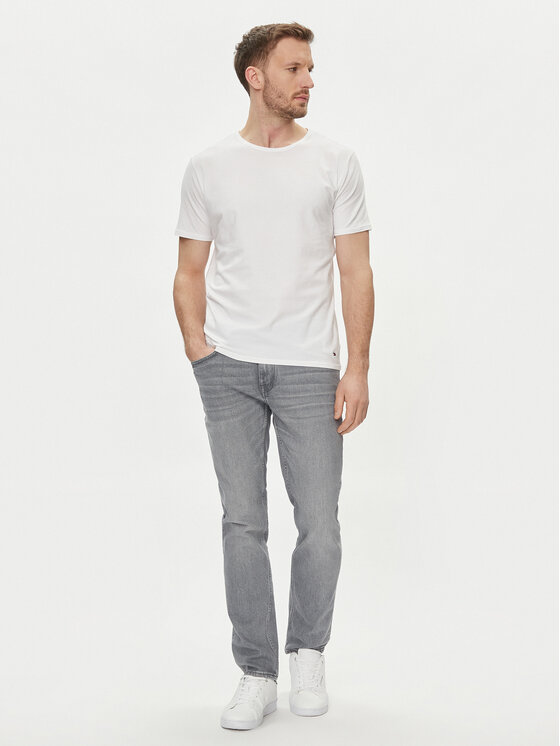 Tommy Hilfiger Tommy Hilfiger Set 3 tricouri UM0UM03138 Alb Regular Fit