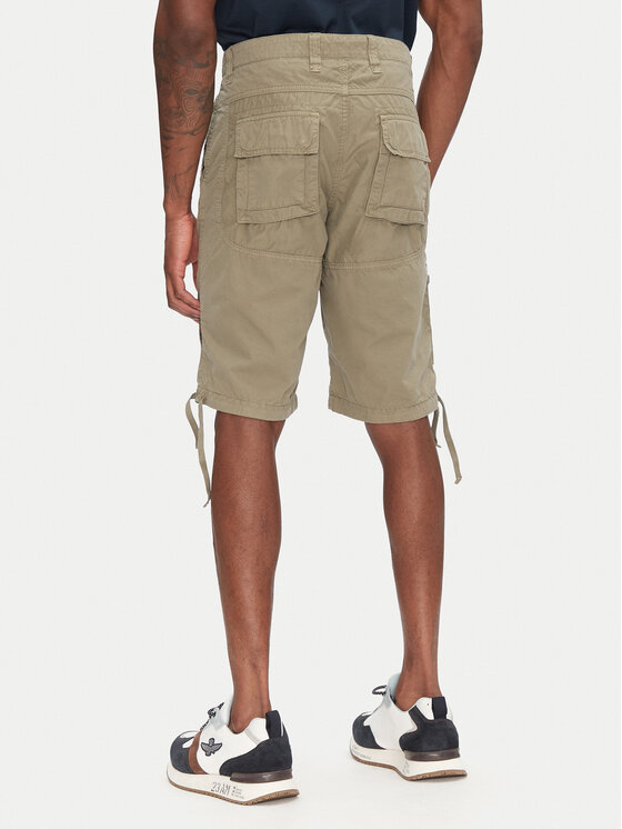 Aeronautica Militare Aeronautica Militare Pantalon scurți din material 251BE041CT1122 Kaki Regular Fit