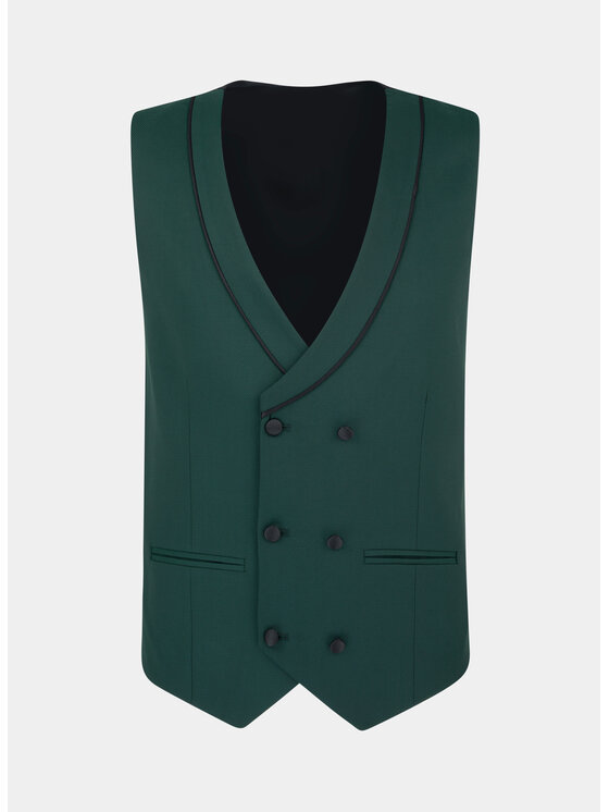 Pako Lorente Pako Lorente Kamizelka P22SF-8S-006 Zielony Slim Fit