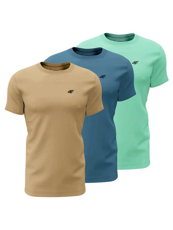 4F 4F T-shirt 4FWSS25TTSHM3094-90S-4XL_Pudełko Prezentowe Grigio Regular Fit