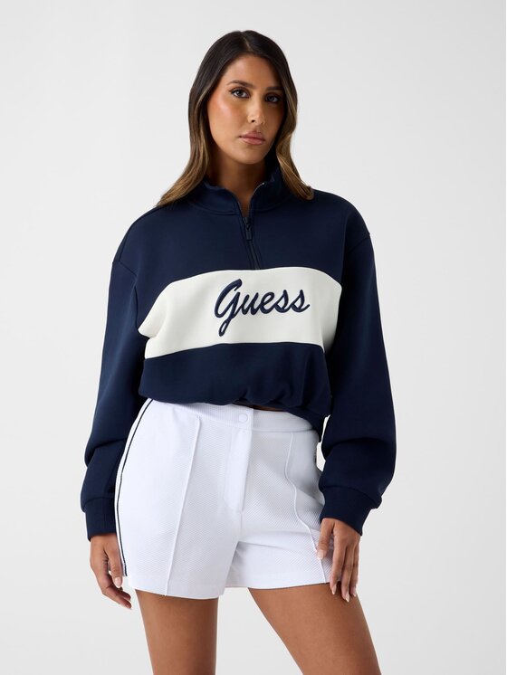 Guess Guess Bluza 182625 Niebieski jasny Classic Fit