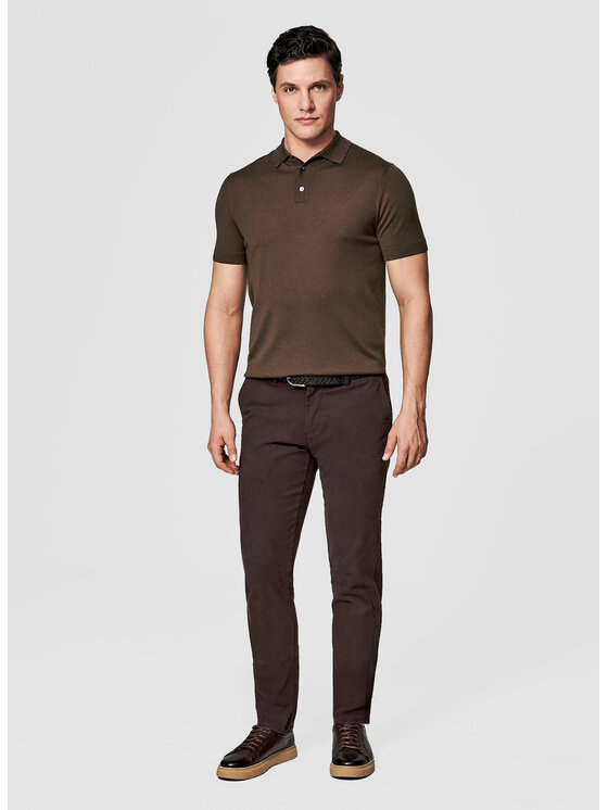 Pako Lorente Pako Lorente Polo P26SP-TX-011 Brązowy Classic Fit
