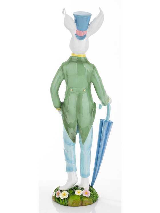 MIAhome MIAhome Figurka królik z parasolem Kolorowy