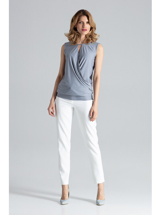 FIGL FIGL Blúzka M337 Sivá Regular Fit