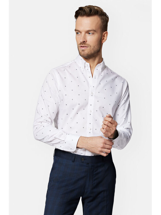 Lancerto Lancerto Koszula Haven KO073123000036 Biały Slim Fit
