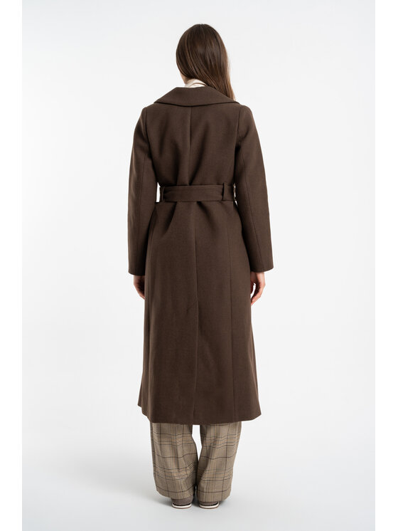 CLICK CLICK Płaszcz zimowy 70-0027 Brązowy Regular Fit