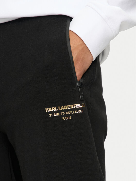 KARL LAGERFELD KARL LAGERFELD Спортивні штани 705032 544910 Чорний Regular Fit