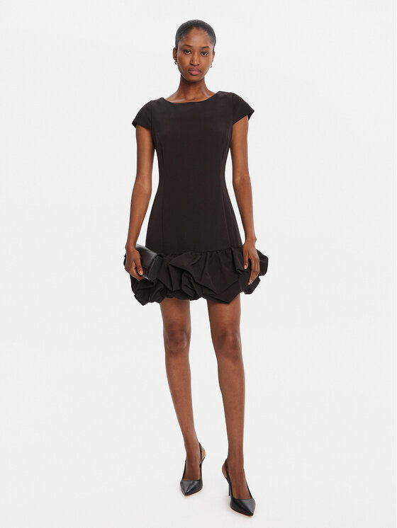 Rinascimento Rinascimento Kokteilinė suknelė CFC0125379003 Juoda Slim Fit