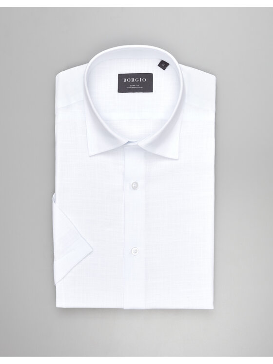 Borgio Borgio Koszula canosa_00548 Biały Slim Fit