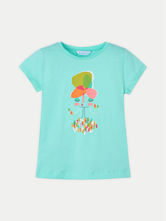 Mayoral T-Shirt 3014 Zielony Regular Fit