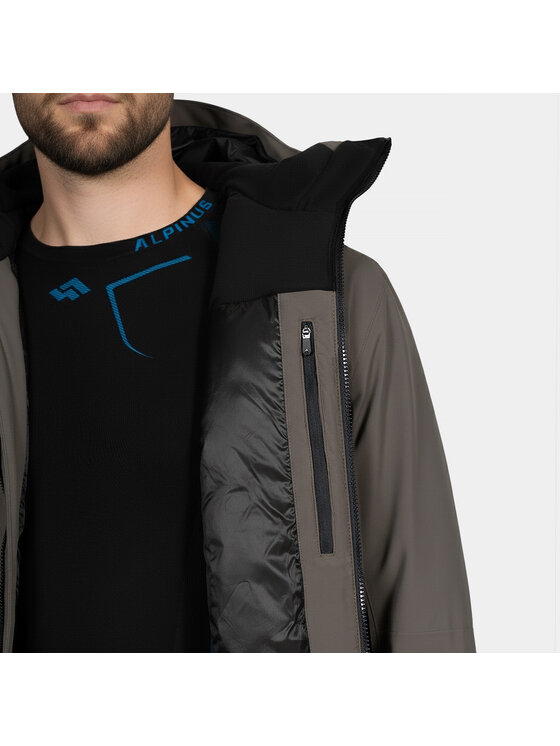 Alpinus Alpinus Płaszcz zimowy Ararat Brązowy Regular Fit