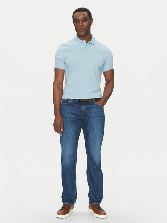 Barbour Barbour Polo Original Sports MML0358BL32 Błękitny Tailored Fit