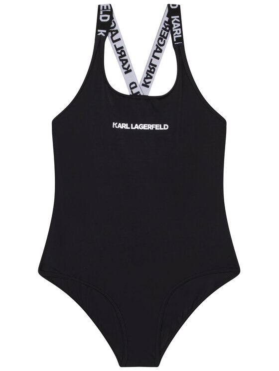 Karl Lagerfeld Kids Kopalni kostum Z10161 S Črna