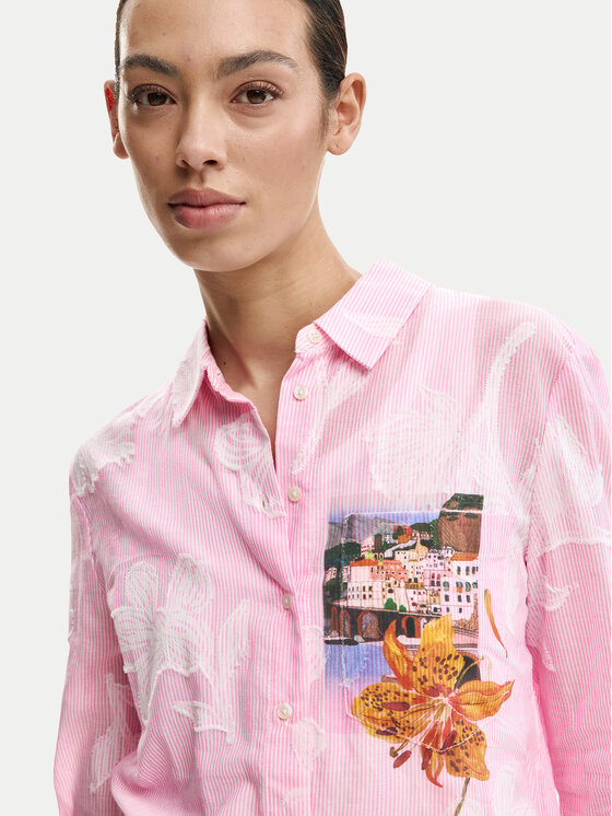 Desigual Desigual Srajca Cam Pinkjack 26SWCW12 Roza Regular Fit
