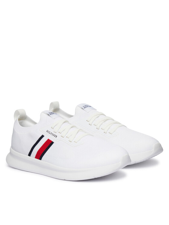 Tommy Hilfiger Tommy Hilfiger Sportcipők Lightweight Knitted Runner FM0FM05756 Fehér
