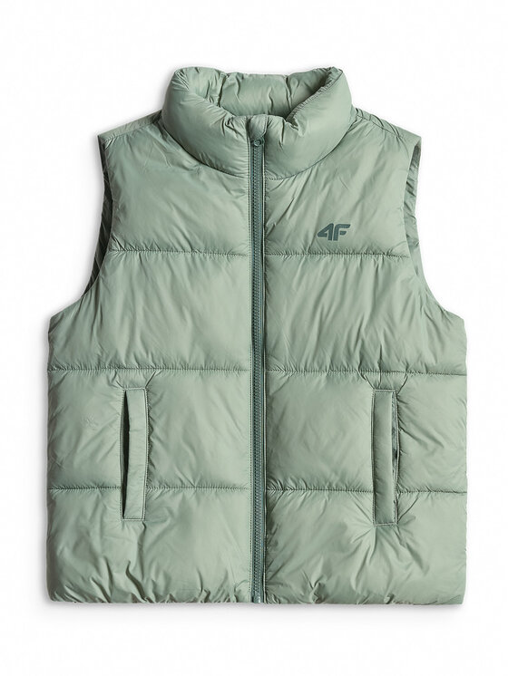 4F 4F Kamizelka OUTERWEAR Turkusowy Regular Fit